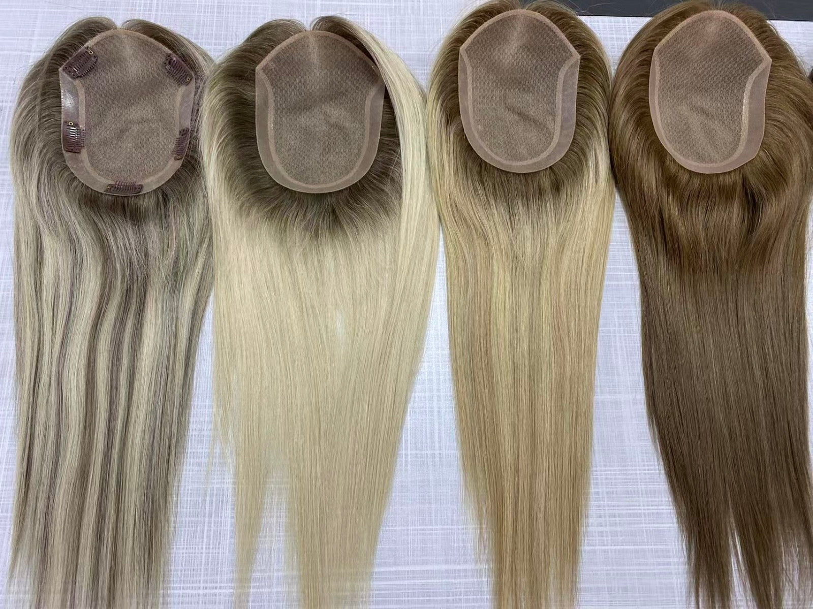16" 5x7 Silk Base Human Hair Topper (with removable clips)